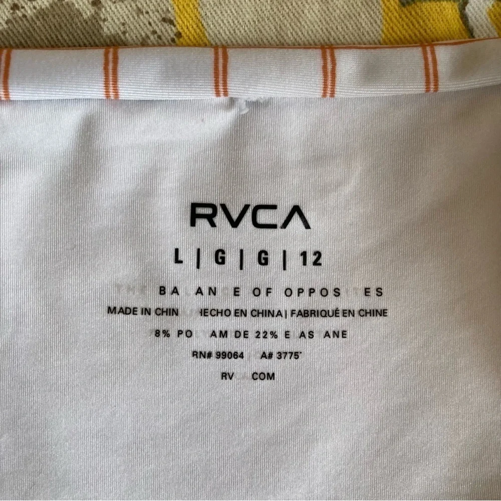 RVCA orange grid La Jolla bikini set size L